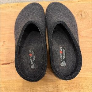 Haflinger Women's Gray Wool Flats